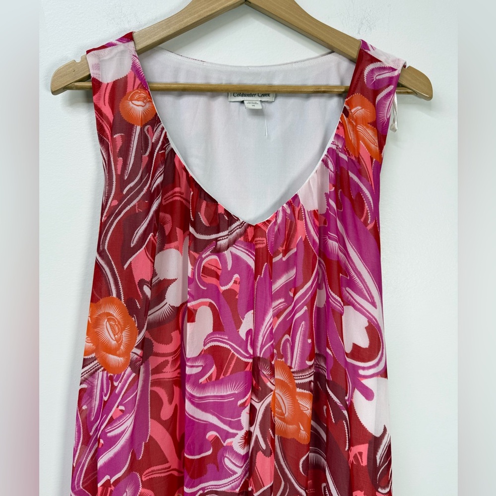 Coldwater Creek Funky Print Maxi Dress size 14 - Picture 4 of 11